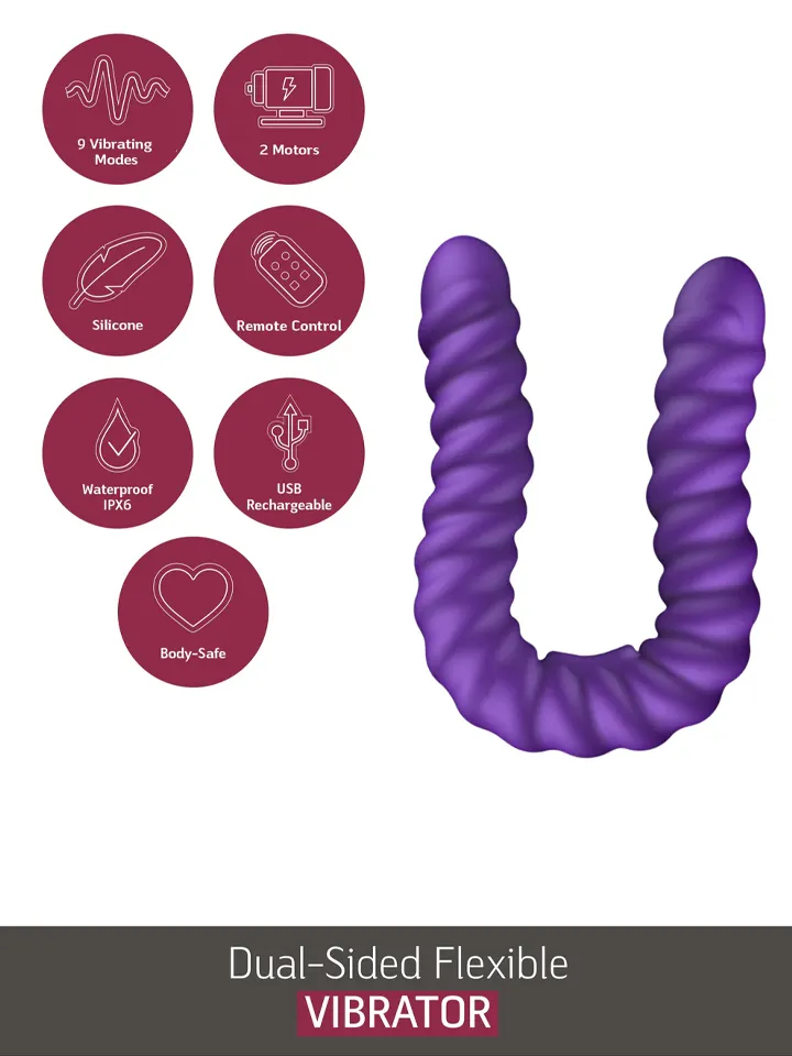 She.E.O Dual-Sided Flexible Vibrator - Vibrating dildo 2 [full]