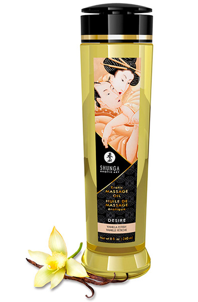 Shunga Massage Oil Desire Vanilla 240 ml - Massage oil Vanilla 2