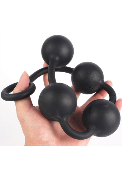 Silicone Anal Balls Quarty M 35 cm - Extra girthy anal beads 2