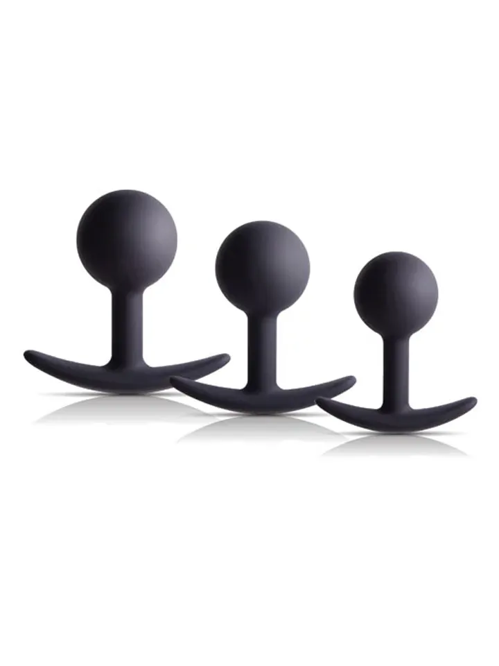 Silicone Anal Kit With Weighted Ball - Anal plug set 1 [full]
