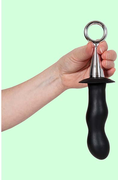 Silicone Butt Plug With Finger Ring 22,5 cm - Analplug mit Zugring 2