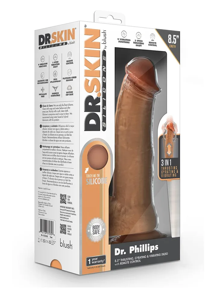 Silicone Dr. Phillips Thrusting Dildo 21,6 cm - Vibrating dildo 5 [full]