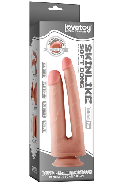 Skinlike Soft Dong 25 cm - Doppel-Dildo 3
