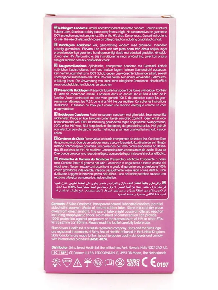 Skins Bubblegum Condoms 8-pack - Flavoured condoms 2 [full]