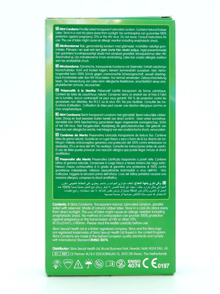 Skins Mint Condoms 8-pack - Condoms 3 [full]