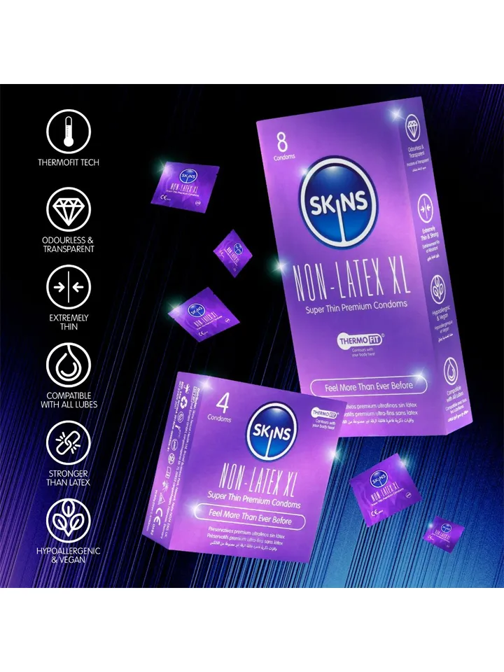 Skins Non-Latex XL Condoms 8-pack - Condoms 3 [full]