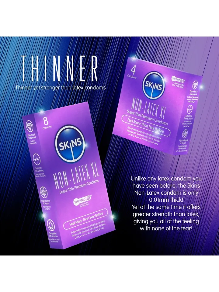 Skins Non-Latex XL Condoms 8-pack - Condoms 4 [full]