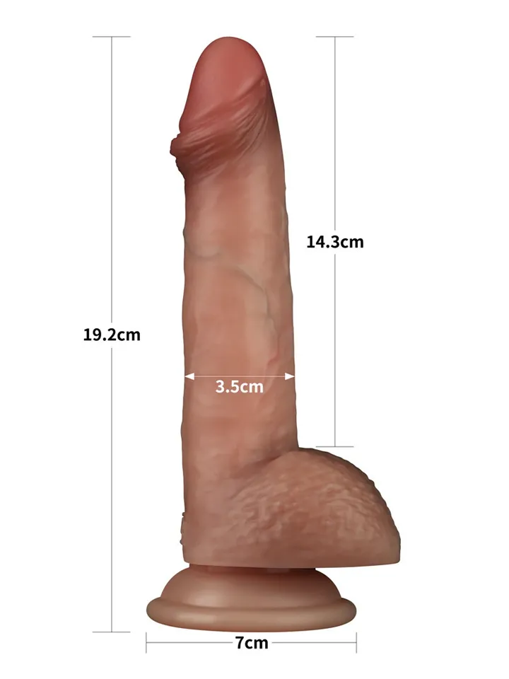 Sliding Skin Pro Dual Layer Silicone Dildo 19,2 cm - Lifelike dildo 3 [full]