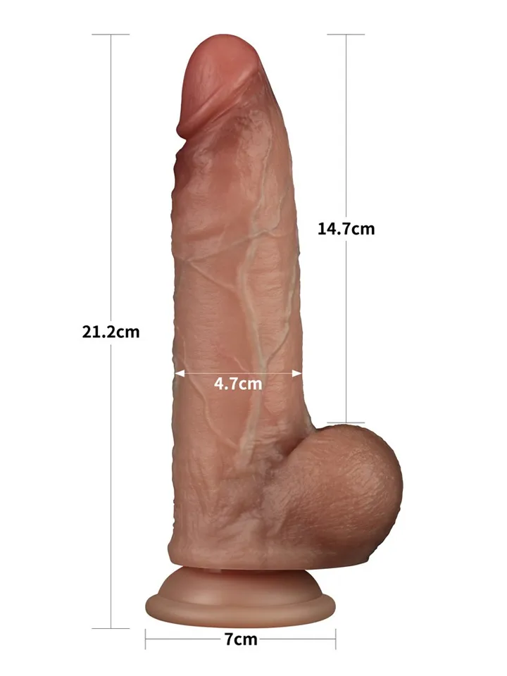 Sliding Skin Pro Dual Layer Silicone Dildo 21,2 cm - Lifelike dildo 3 [full]