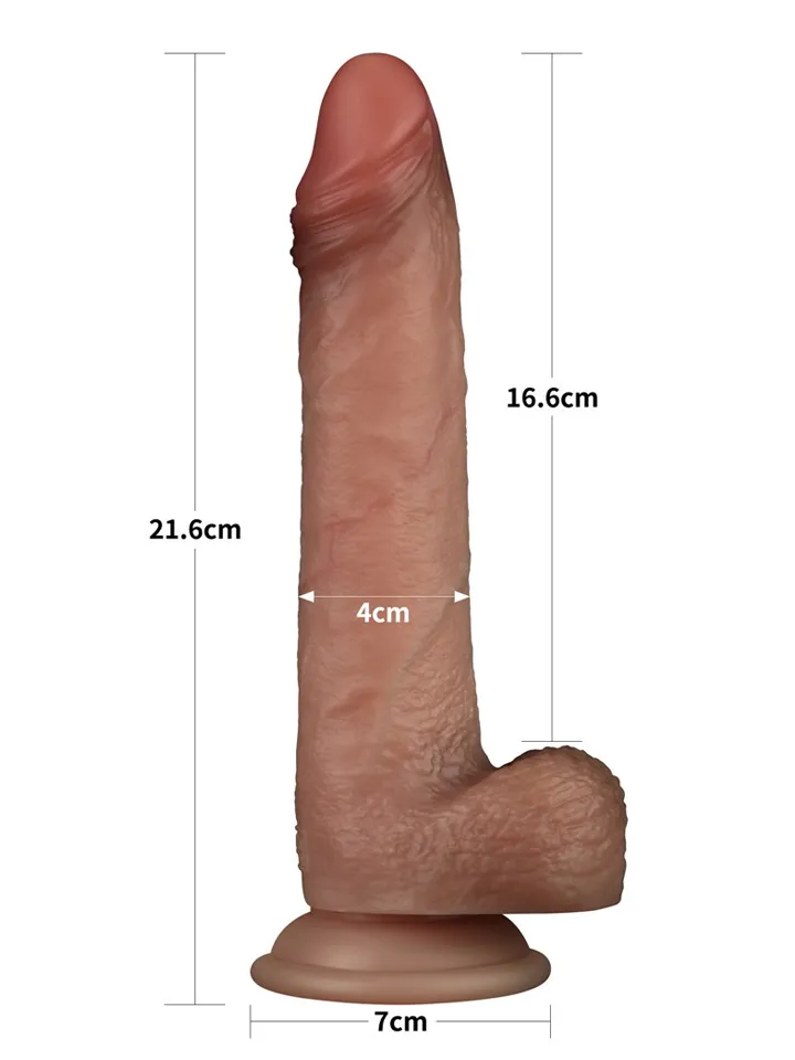 Sliding Skin Pro Dual Layer Silicone Dildo 21,6 cm - Lifelike dildo 3 [full]