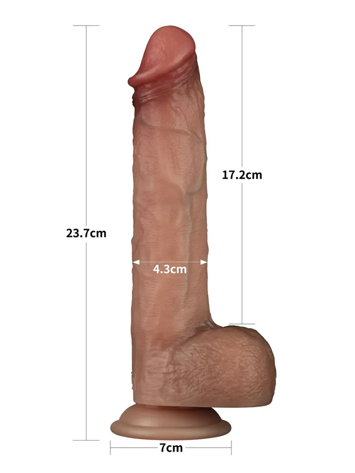 Sliding Skin Pro Dual Layer Silicone Dildo 23,7 cm - Lifelike dildo 3 [full]