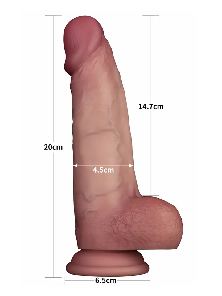 Sliding Skin Pro II Dual Layer Silicone Dildo 20 cm - Lifelike dildo 3 [full]