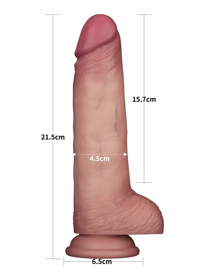 Sliding Skin Pro II Dual Layer Silicone Dildo 21,5 cm - Lifelike dildo 3 [full]