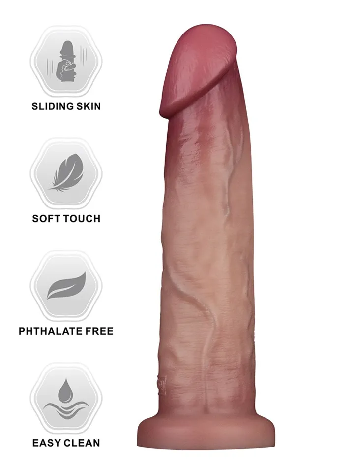 Sliding Skin Pro II Dual Layer Silicone Dildo 22,7 cm - Lifelike dildo 1 [full]