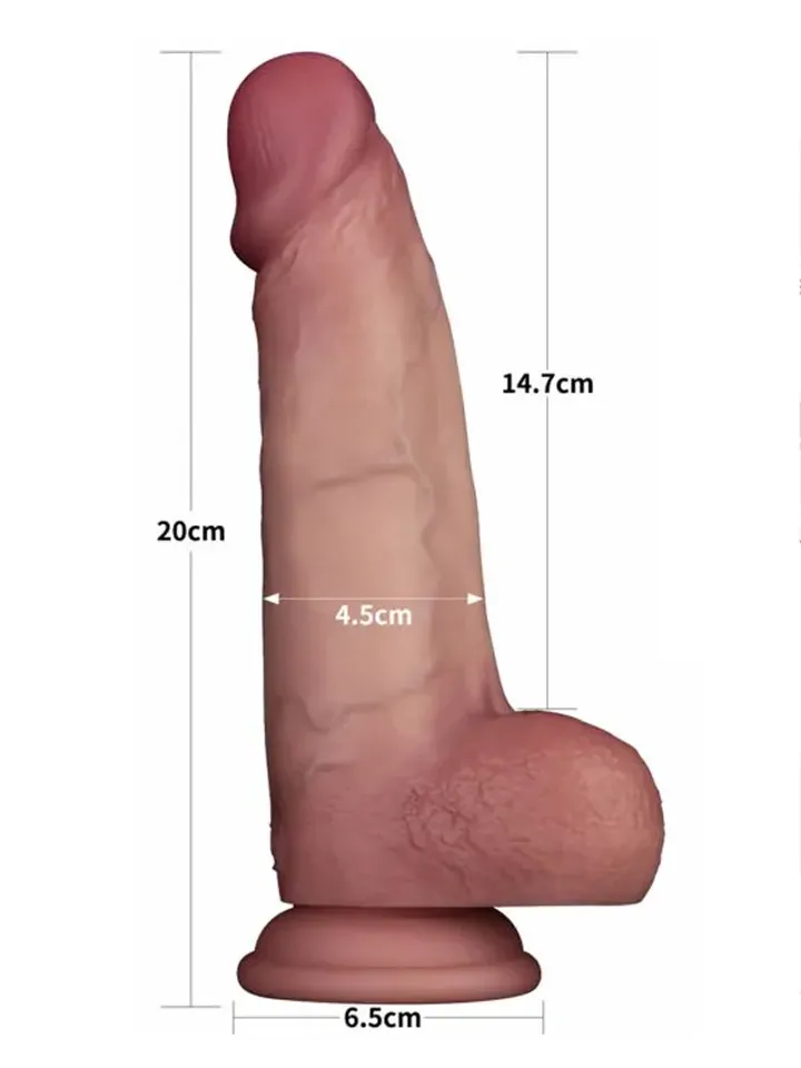 Sliding Skin Pro II Silicone Vibrating Dildo 20 cm - Vibrating dildo 2 [full]