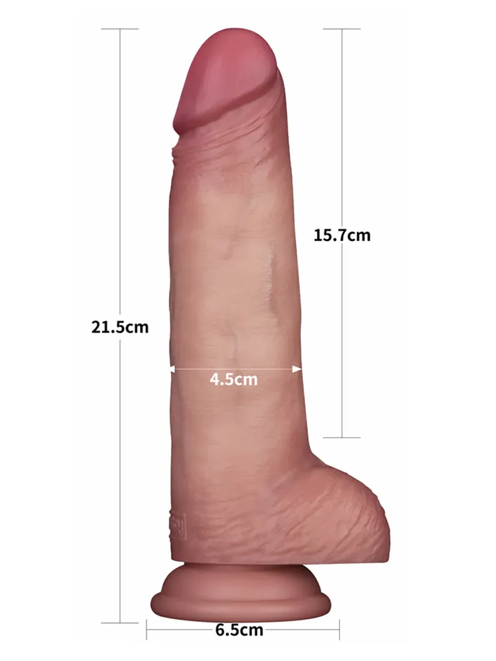 Sliding Skin Pro II Silicone Vibrating Dildo 21,5 cm - Vibrating dilator 2 [full]