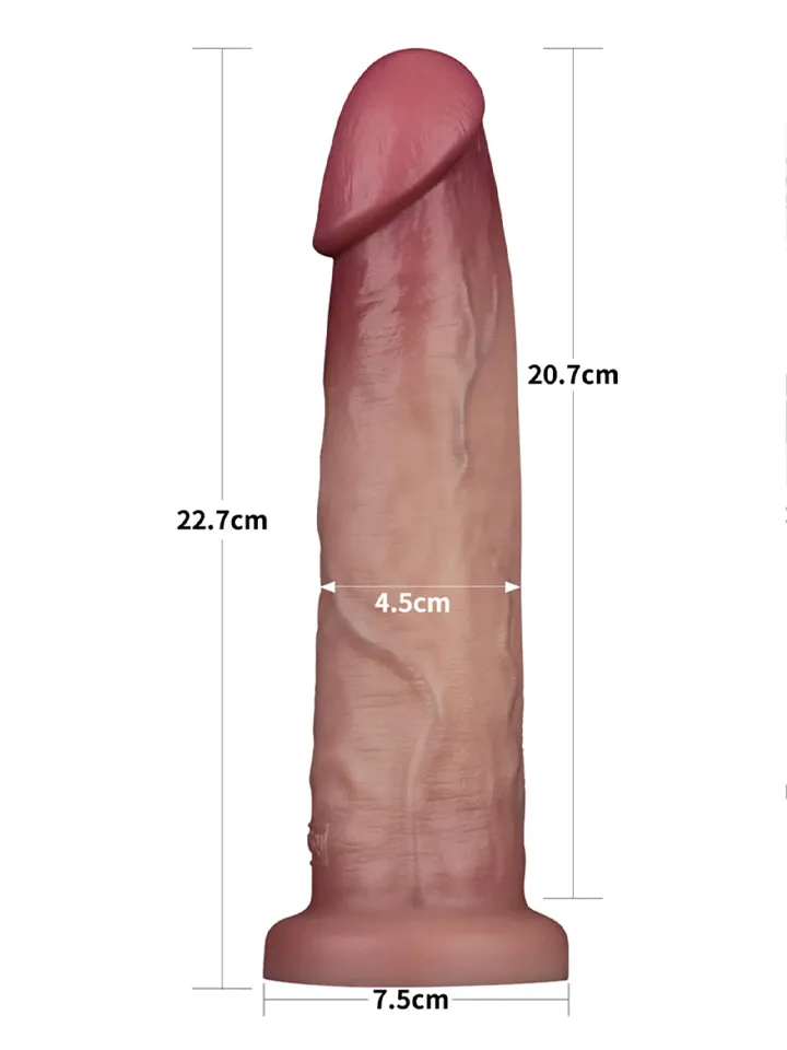 Sliding Skin Pro II Silicone Vibrating Dildo 22,7 cm - Vibrating dildo 2 [full]