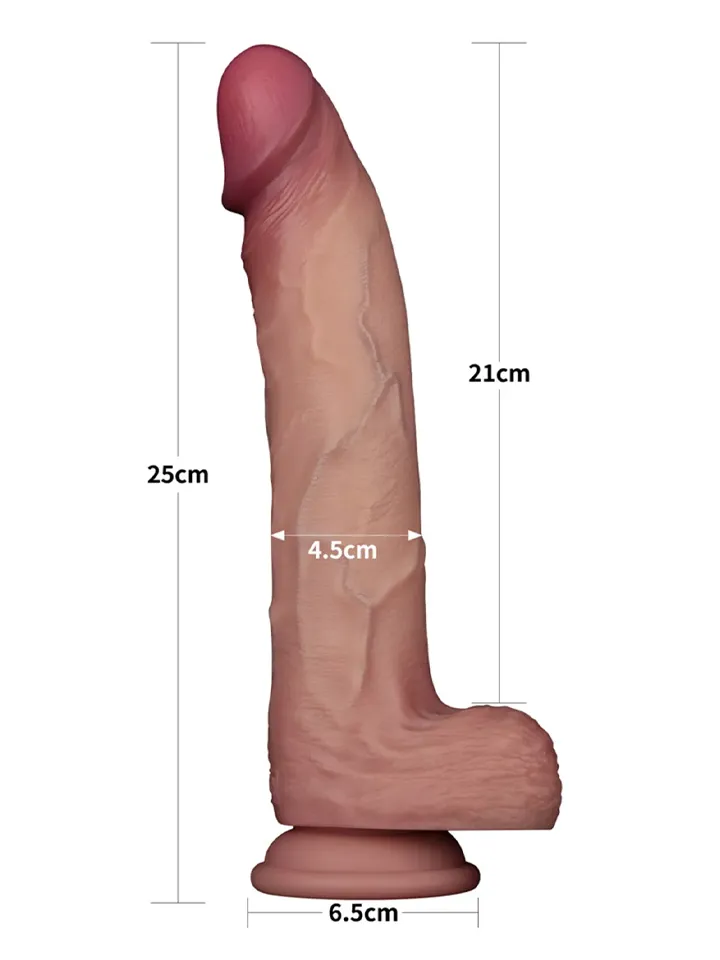 Sliding Skin Pro II Silicone Vibrating Dildo 25 cm - Vibrating dildo 2 [full]