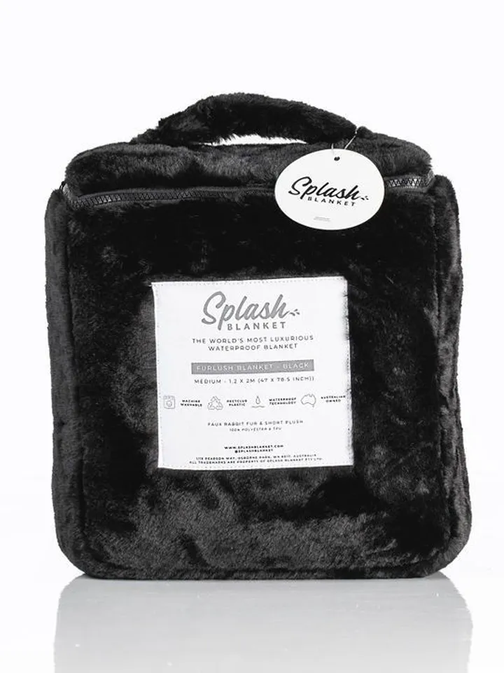 Splash Blanket Furlush Black On Black Medium - Sex sheets 6 [full]