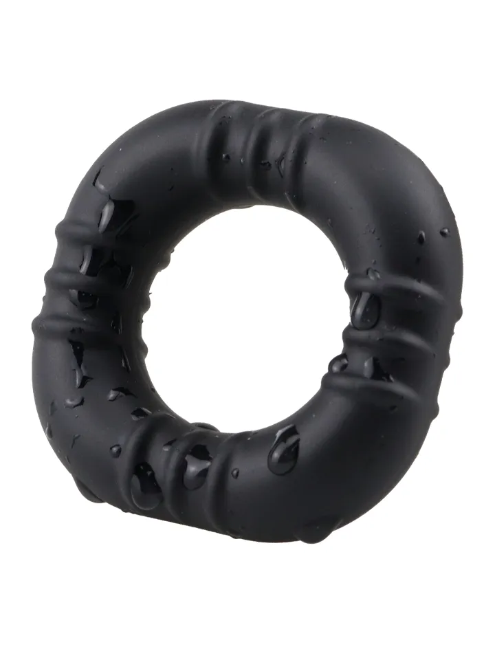 Square Fit Silicone Cock Ring Black - Cock ring 1 [full]