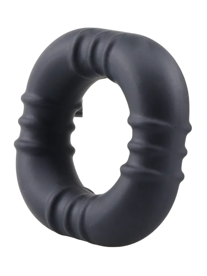 Square Fit Silicone Cock Ring Black - Cock ring 2 [full]