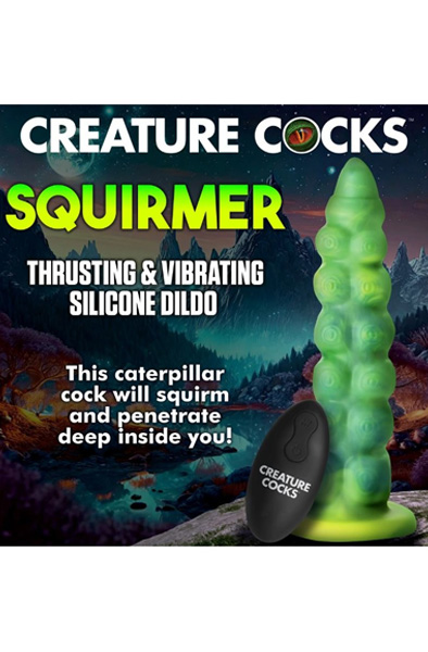 Squirmer Thrusting & Vibrating Dildo 23 cm - Dragon dildo 4
