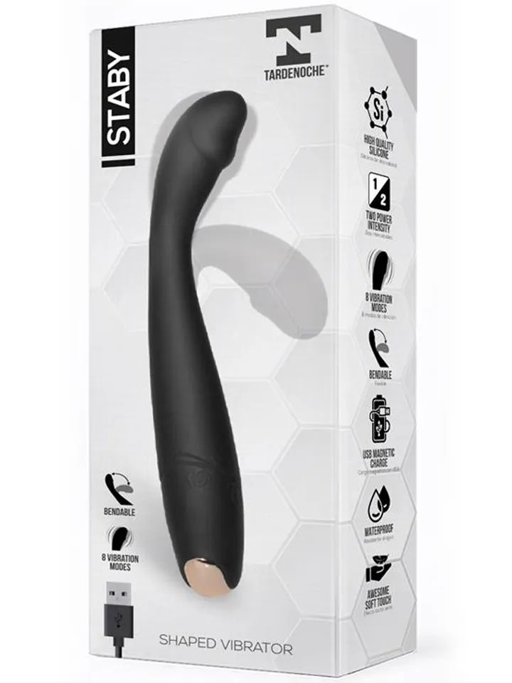 Staby Flexible-Bendable Silicone Vibe - G-spot vibrator 4