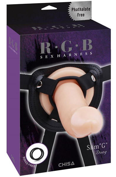 Strap On Slim G 19 cm - Umschnalldildo mit Geschirr 2