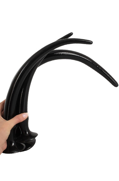 Super Long Flexible Butt Plug Set Black - Extra langer Anal-Dildo 3