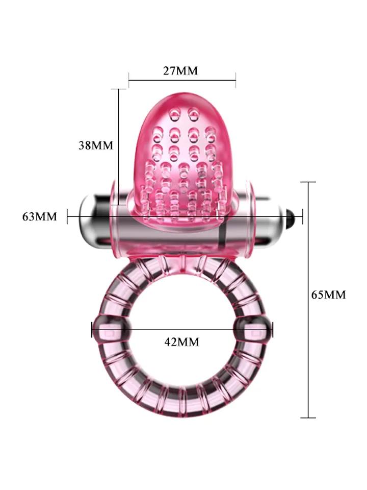 Sweet Vibrating Ring Pink - Rabbit cock ring 2 [full]