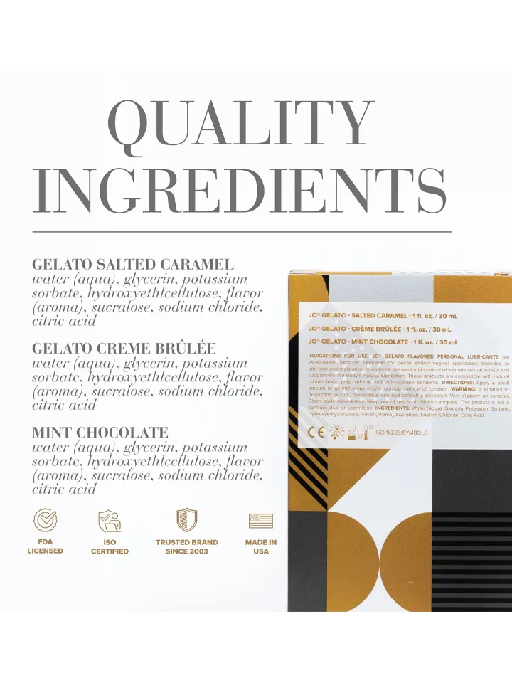 System JO Tri Me Triple Pack Gelato 3x30 ml - Flavoured lubricant 3 [full]