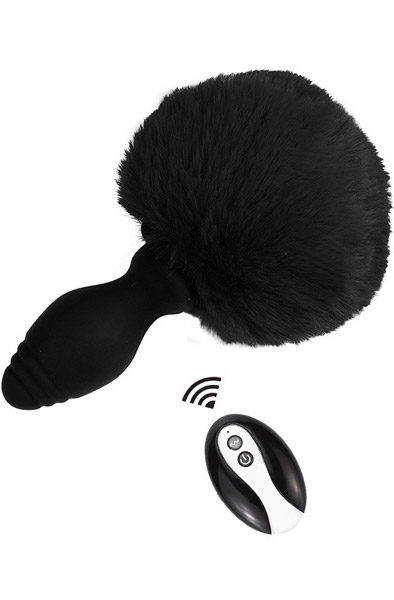 Tailyvibe Vibrating Plug With Pompon - Animal tail anal plug 1
