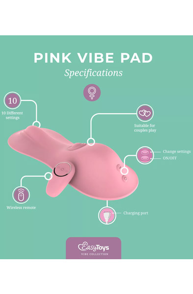 Tapping & Vibrating Vibe Pad Pink - Clitoral vibrator 3