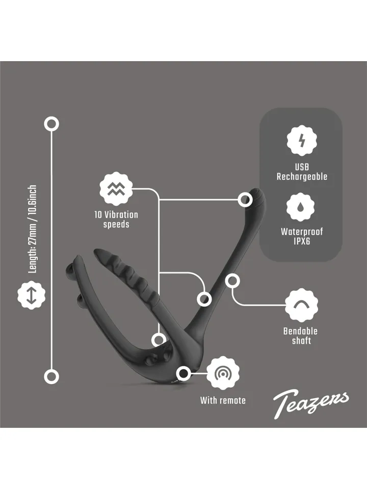Teazers Triple Prostate Vibrator With Remote - Prostate stimulator 2 [full]