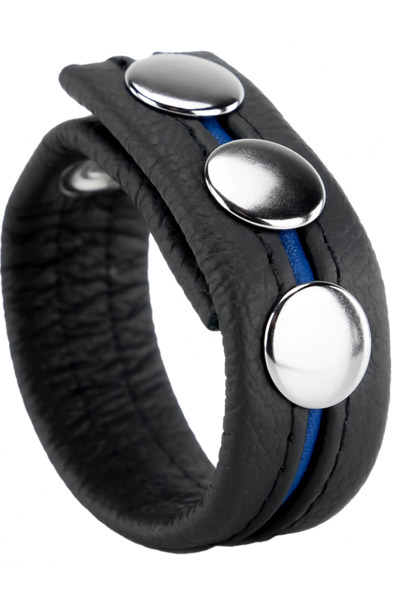 The Red Cockring En Cuir Black/Blue - Cockring 1
