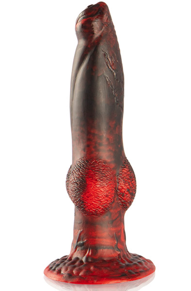 Titan In Flames Dildo With Remote 22,5 cm - Dragon dildo 6