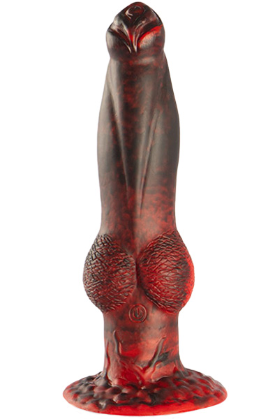 Titan In Flames Dildo With Remote 22,5 cm - Dragon dildo 7