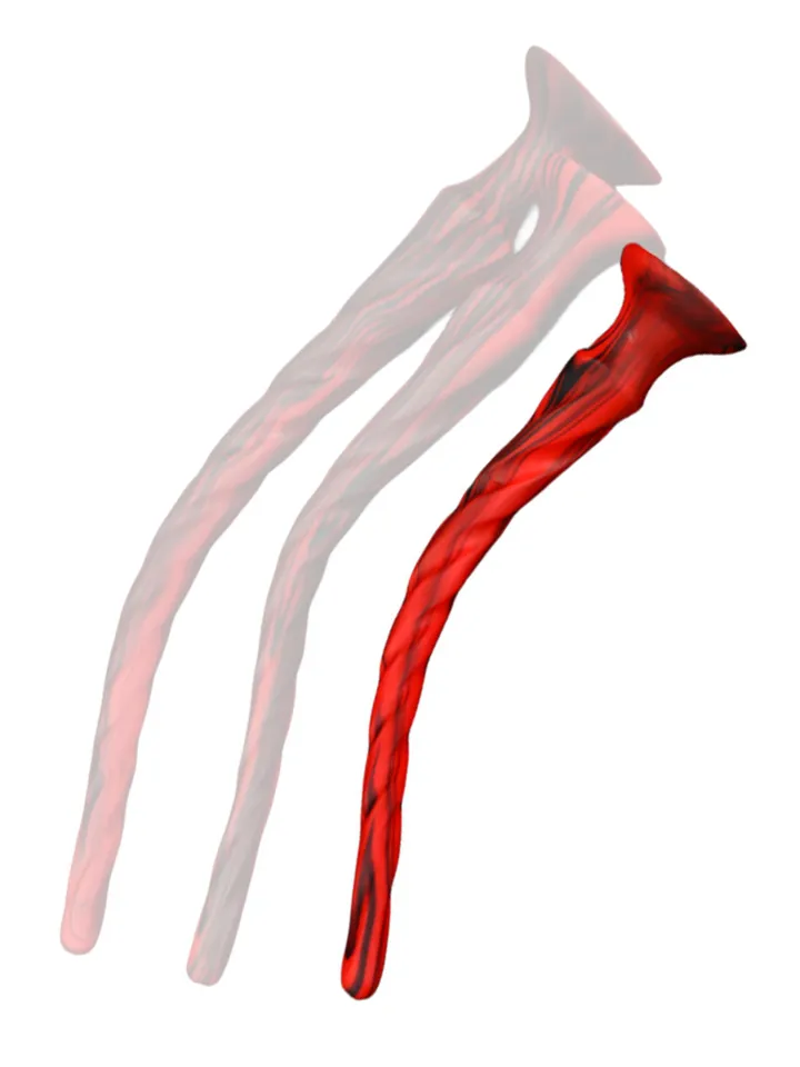 Torthy Dildo Black/Red 40 cm - Extra long anal dildo 1 [full]