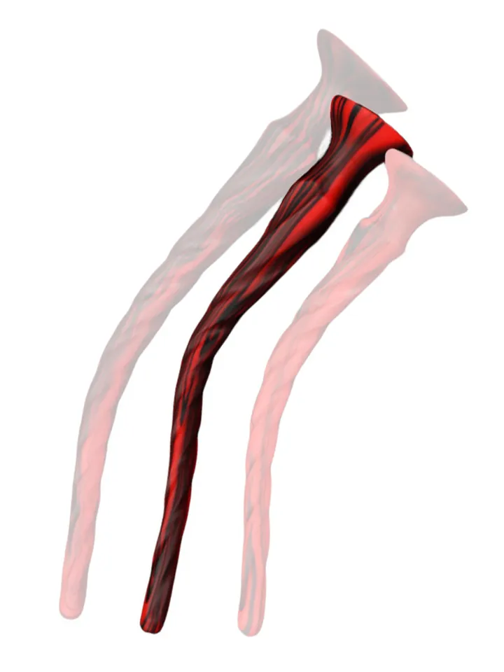 Torthy Dildo Black/Red 50 cm - Extra long anal dildo 1 [full]