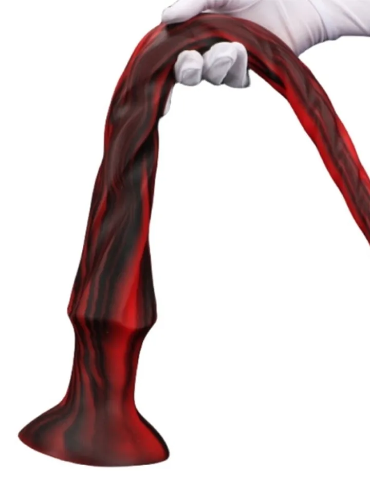 Torthy Dildo Black/Red 63 cm - Extra long anal dildo 2 [full]