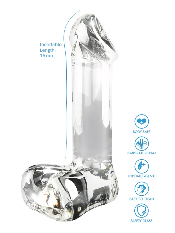 ToyJoy Glass Worxx Crystal Cock 17,5 cm - Glass dildo 2 [full]