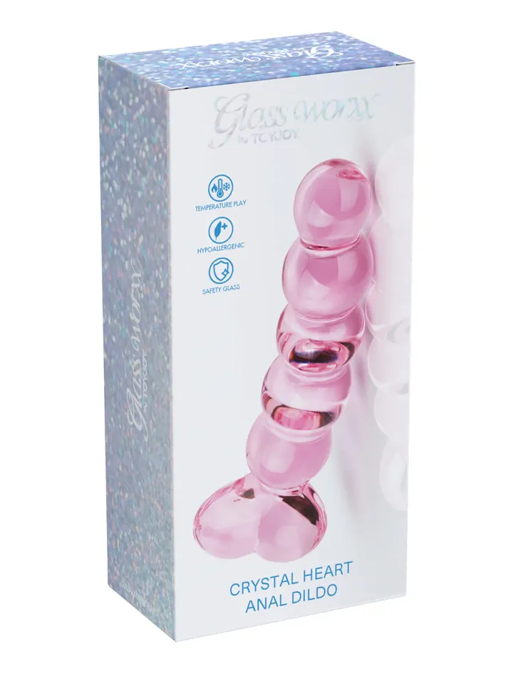 ToyJoy Glass Worxx Crystal Heart Anal Dildo - Glass dildo 3 [full]