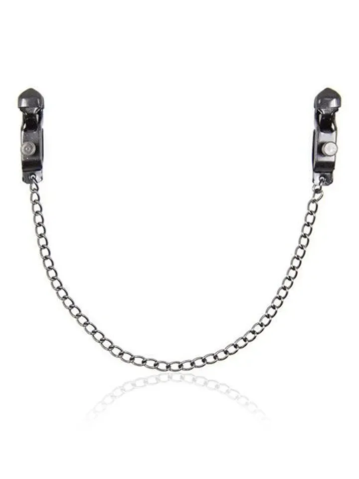 TOYZ4LOVERS Hard Nipple Clamps - Chest clamps with chain 1 [full]