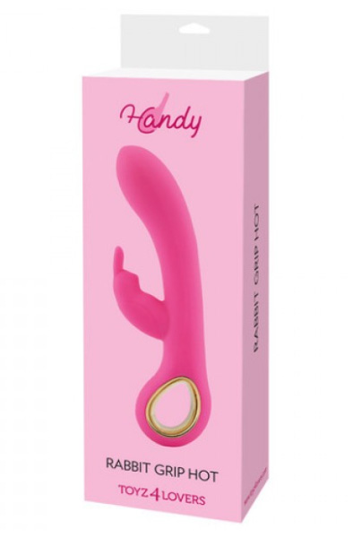 TOYZ4LOVERS Vibrator Rabbit Grip Hot Pink - Rabbit vibrator 3