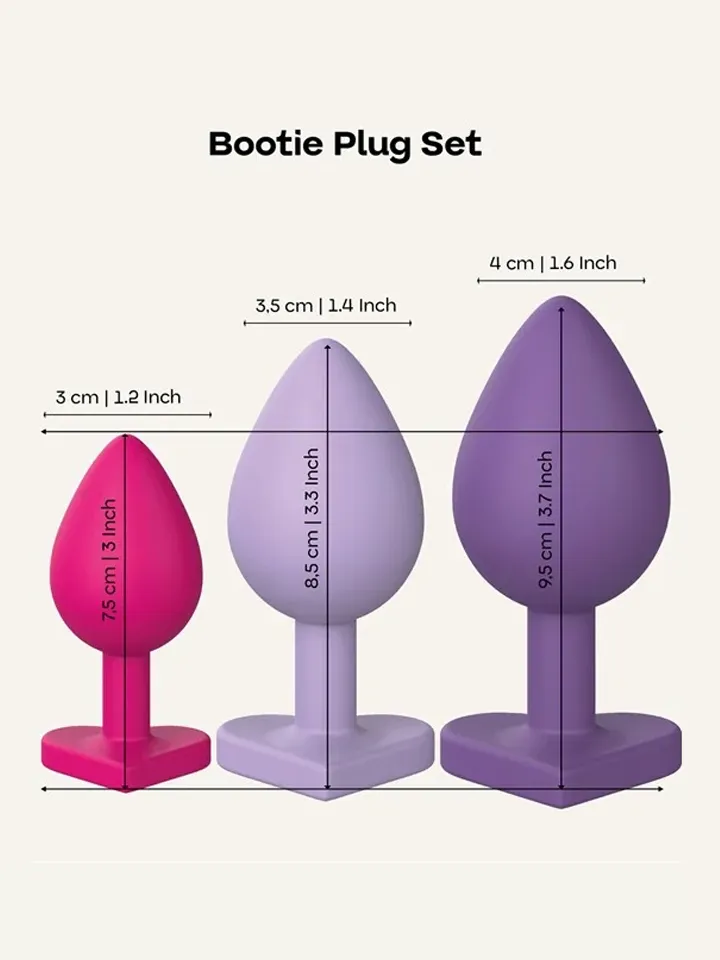 Triple Heart Anal Plug Set - Anal plug set 3 [full]