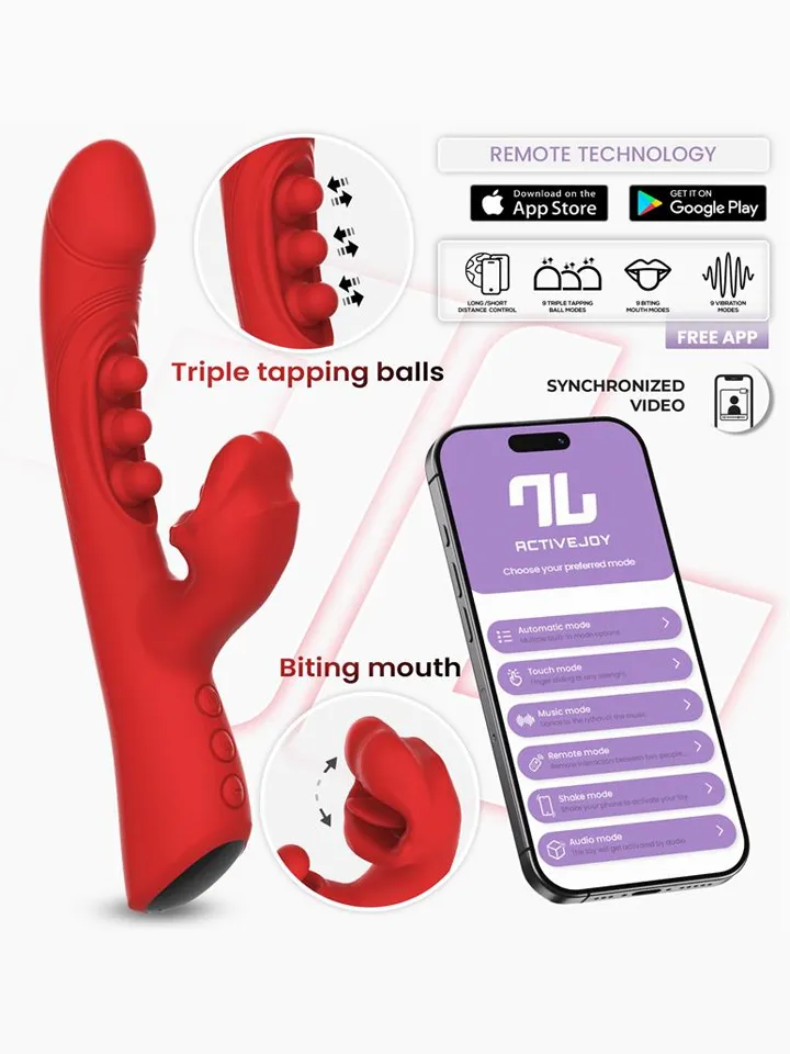 Trixy Vibrator With Tapping, Biting & App - App-controlled rabbitvibrator 1 [full]