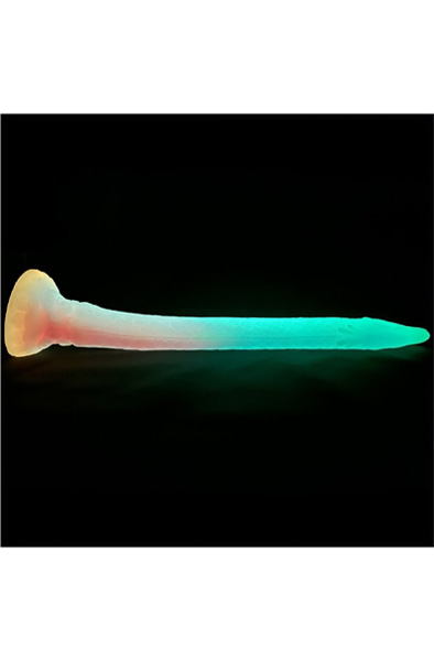 Unicorny Luminous Mixed Color Anal Dildo 47 cm - Dragon dildo 3