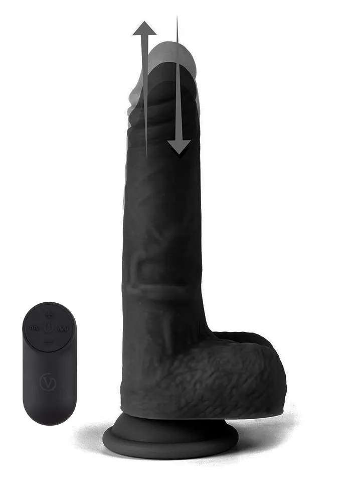 Up & Down Realistic Dildo With Remote 22 cm - Vibrating dildo 1 [full]