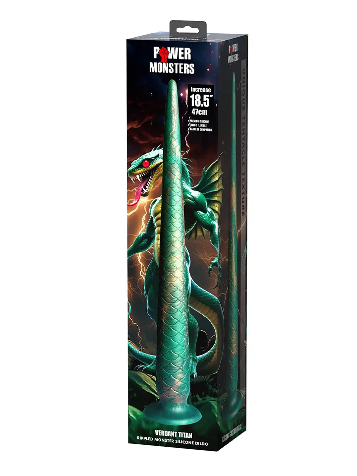 Verdant Titan Rippled Monster Silicone Dildo 47 cm - Extra long anal dildo 3 [full]