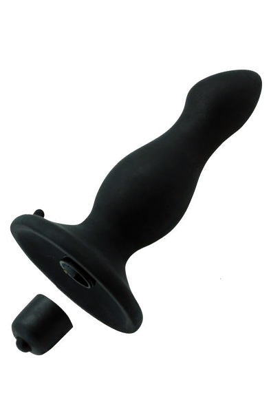 Vibrating Anal Bullet Black 10,5 cm - Vibrating anal plug 3